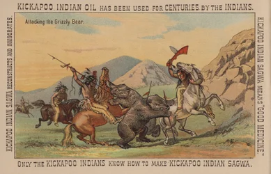 Indianer greifen Grizzlybären an